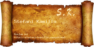 Stefani Kamilla névjegykártya